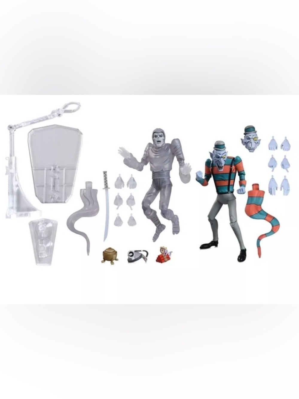 NECA TMNT Cartoon Creepy Eddie Shibano-Sama 2 Pack Action Figures